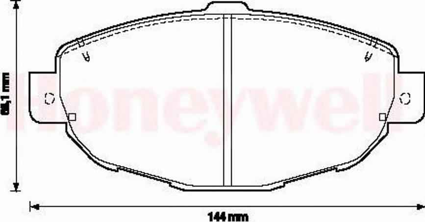 BENDIX 572364B - Тормозные колодки, дисковые, комплект autospares.lv