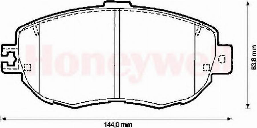 BENDIX 572380B - Тормозные колодки, дисковые, комплект autospares.lv