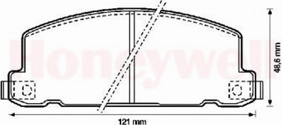 BENDIX 572258B - Тормозные колодки, дисковые, комплект autospares.lv