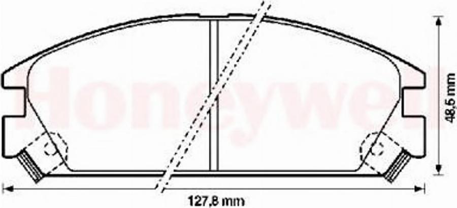 BENDIX 572288B - Тормозные колодки, дисковые, комплект autospares.lv