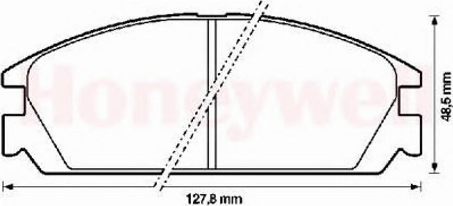 BENDIX 572287B - Тормозные колодки, дисковые, комплект autospares.lv