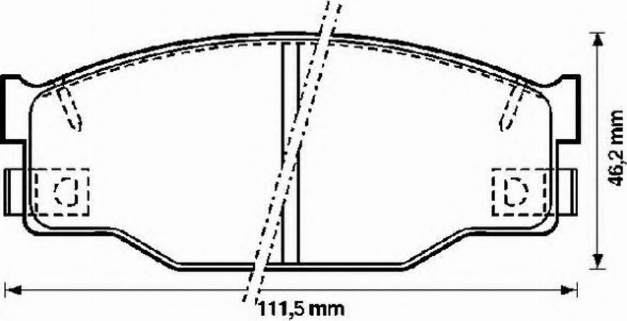 BENDIX 572227B - Тормозные колодки, дисковые, комплект autospares.lv