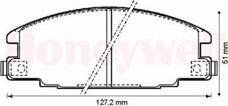 BENDIX 572271B - Тормозные колодки, дисковые, комплект autospares.lv