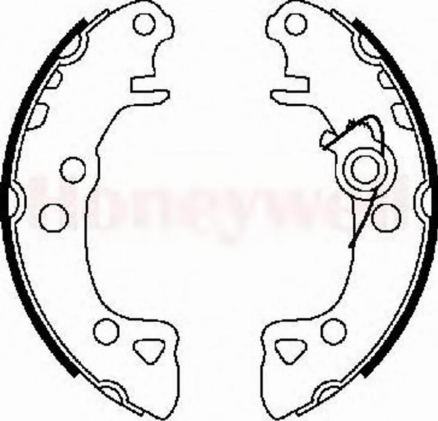 BENDIX 361426 B - Комплект тормозных колодок, барабанные autospares.lv