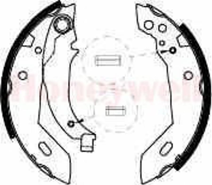 BENDIX 361377 B - Комплект тормозных колодок, барабанные autospares.lv