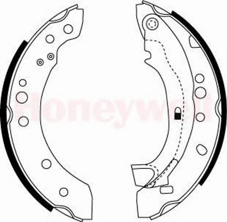 BENDIX 362409 B - Комплект тормозных колодок, барабанные autospares.lv