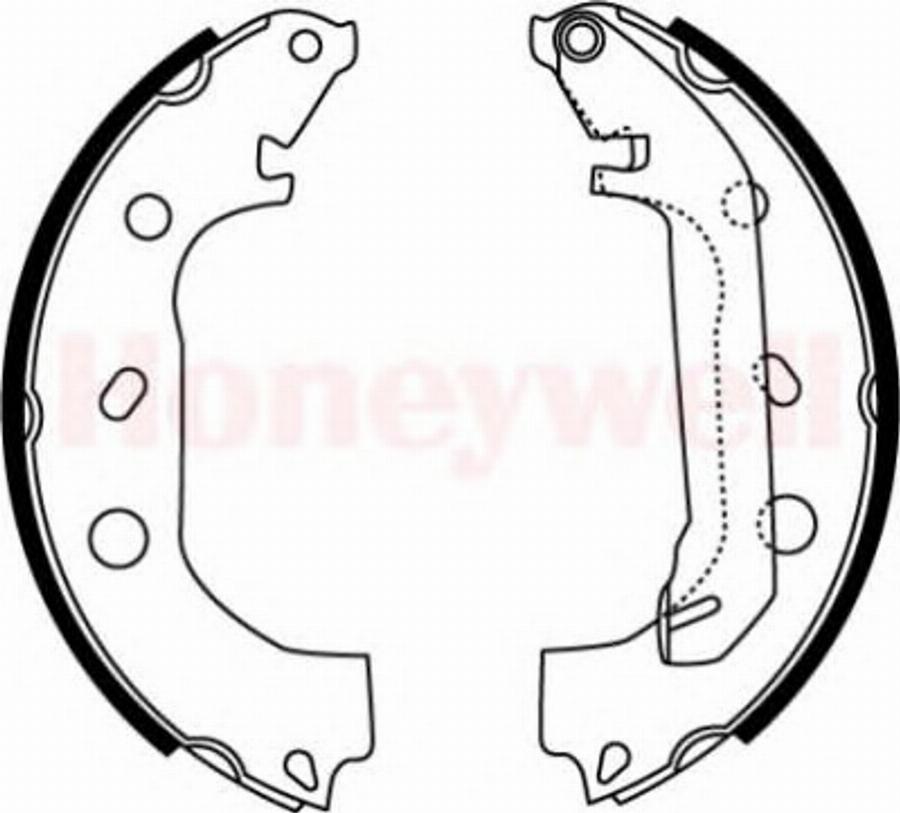 BENDIX 362416 B - Комплект тормозных колодок, барабанные autospares.lv