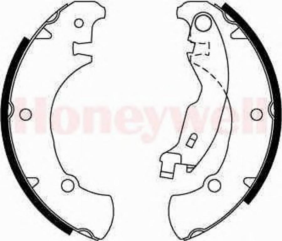 BENDIX 362396 B - Комплект тормозных колодок, барабанные autospares.lv