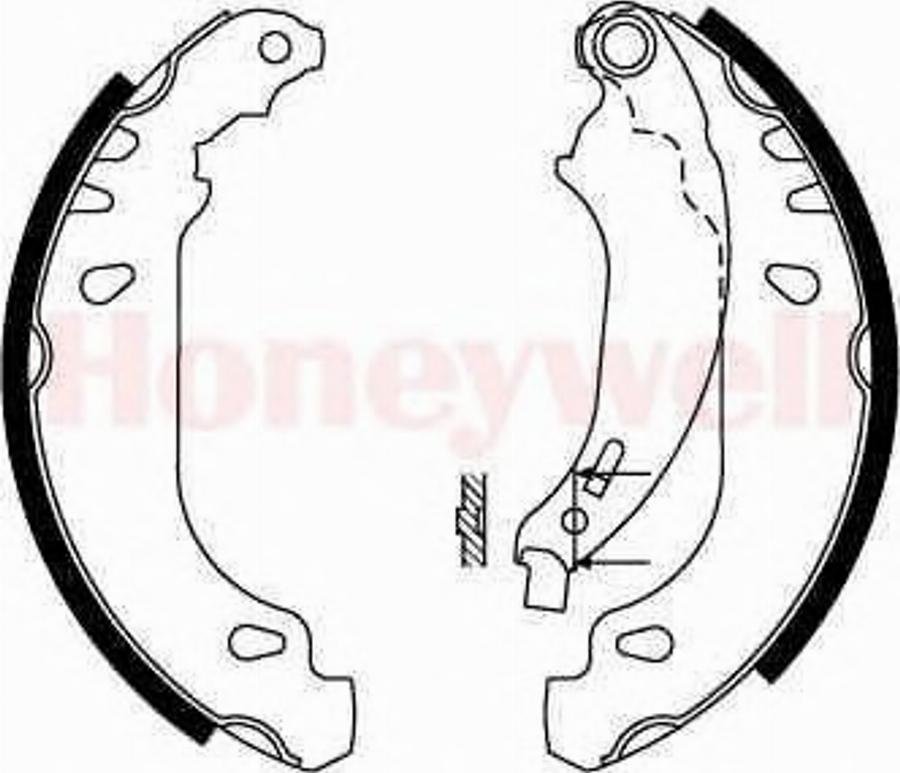 BENDIX 362393 B - Комплект тормозных колодок, барабанные autospares.lv