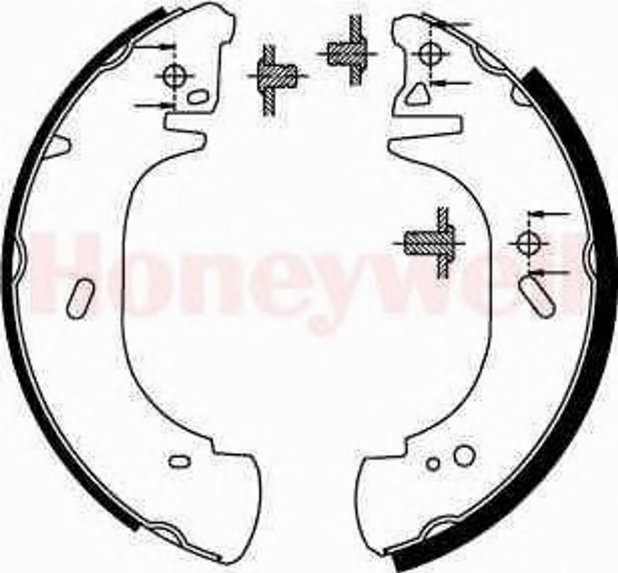 BENDIX 362302 B - Комплект тормозных колодок, барабанные autospares.lv