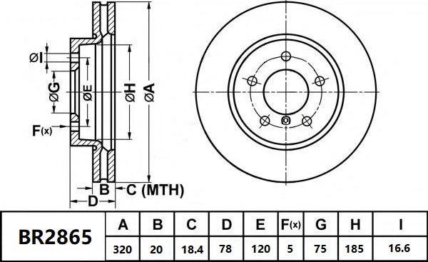 Bendix-AU BR2865 ULT - Тормозной диск autospares.lv