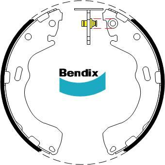 Bendix-AU BS5064 - Комплект тормозных колодок, барабанные autospares.lv