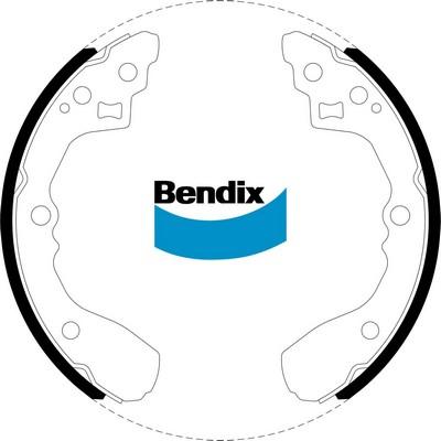 Bendix-AU BS5006 - Комплект тормозных колодок, барабанные autospares.lv