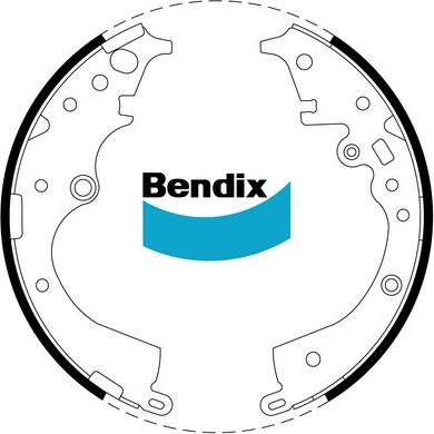 Bendix-AU BS5007 - Комплект тормозных колодок, барабанные autospares.lv