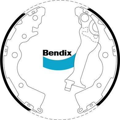 Bendix-AU BS5014 - Комплект тормозных колодок, барабанные autospares.lv