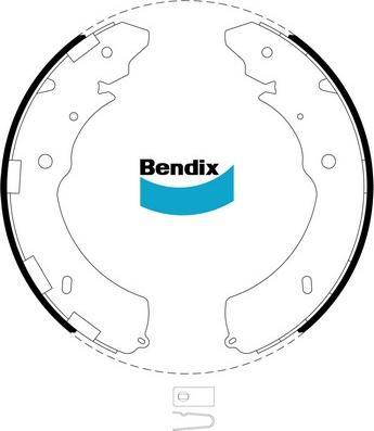 Bendix-AU BS5018 - Комплект тормозных колодок, барабанные autospares.lv