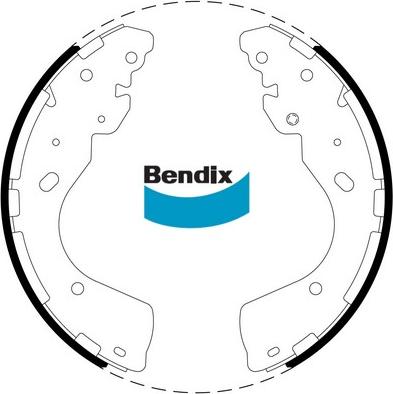 Bendix-AU BS5021 - Комплект тормозных колодок, барабанные autospares.lv