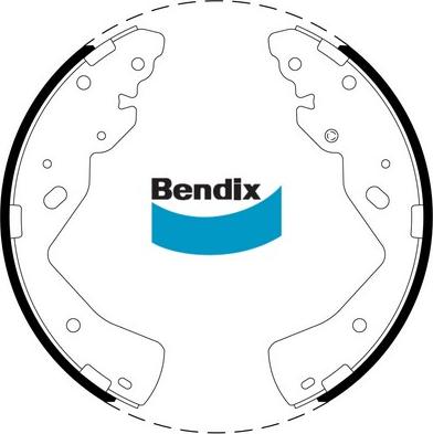 Bendix-AU BS5023 - Комплект тормозных колодок, барабанные autospares.lv