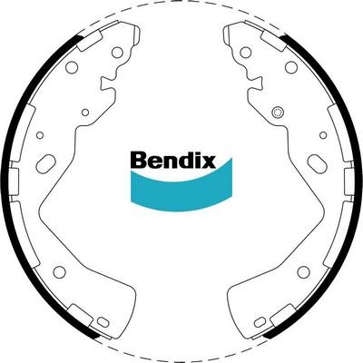 Bendix-AU BS5238 ULT4WD - Комплект тормозных колодок, барабанные autospares.lv