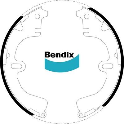 Bendix-AU BS1490 - Комплект тормозных колодок, барабанные autospares.lv