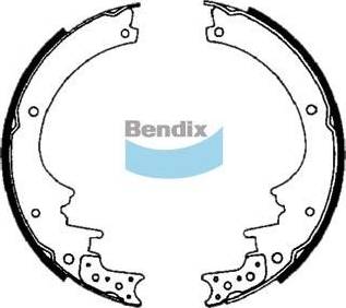 Bendix-AU BS1404 - Комплект тормозных колодок, барабанные autospares.lv