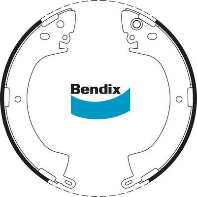 Bendix-AU BS1594 - Комплект тормозных колодок, барабанные autospares.lv