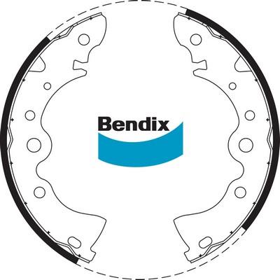 Bendix-AU BS1598 - Комплект тормозных колодок, барабанные autospares.lv