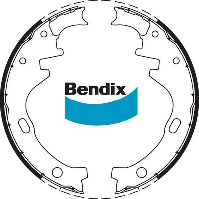 Bendix-AU BS1584 - Комплект тормозных колодок, барабанные autospares.lv