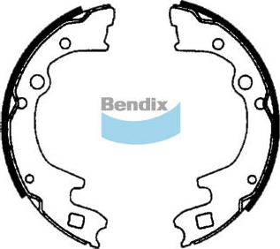 Bendix-AU BS1588 - Комплект тормозных колодок, барабанные autospares.lv