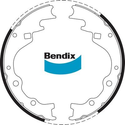Bendix-AU BS1587 - Комплект тормозных колодок, барабанные autospares.lv