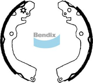 Bendix-AU BS1699 - Комплект тормозных колодок, барабанные autospares.lv