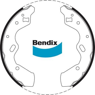 Bendix-AU BS1694 - Комплект тормозных колодок, барабанные autospares.lv