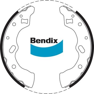 Bendix-AU BS1696 - Комплект тормозных колодок, барабанные autospares.lv