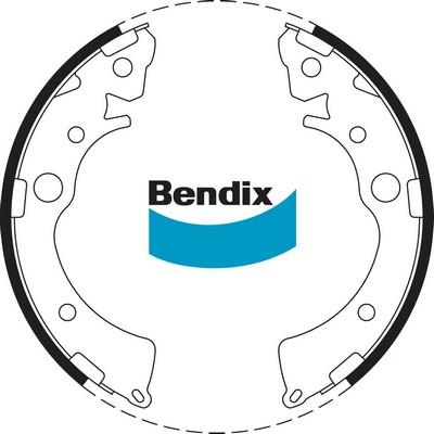 Bendix-AU BS1692 - Комплект тормозных колодок, барабанные autospares.lv