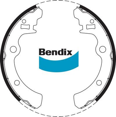 Bendix-AU BS1649 - Комплект тормозных колодок, барабанные autospares.lv