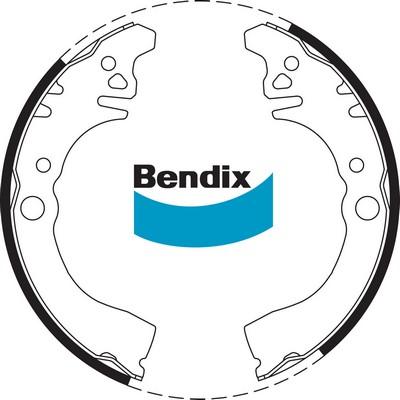 Bendix-AU BS1658 - Комплект тормозных колодок, барабанные autospares.lv