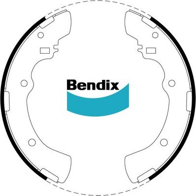 Bendix-AU BS1653 - Комплект тормозных колодок, барабанные autospares.lv