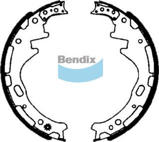 Bendix-AU BS1652 - Комплект тормозных колодок, барабанные autospares.lv