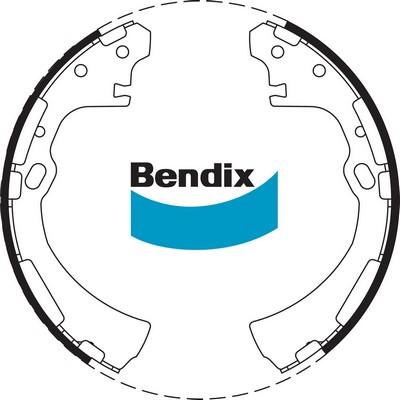 Bendix-AU BS1657 - Комплект тормозных колодок, барабанные autospares.lv