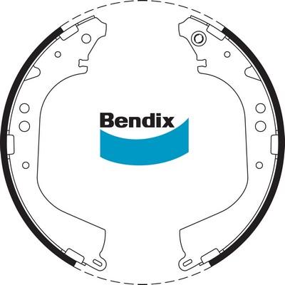 Bendix-AU BS1660 - Комплект тормозных колодок, барабанные autospares.lv