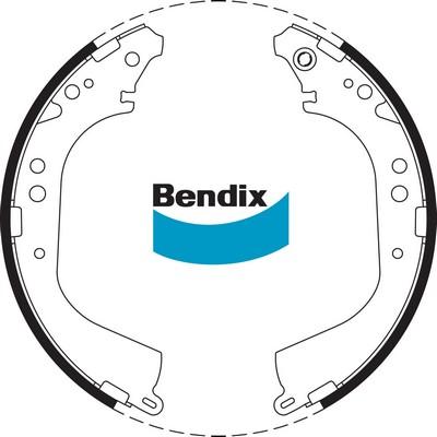 Bendix-AU BS1668 - Комплект тормозных колодок, барабанные autospares.lv