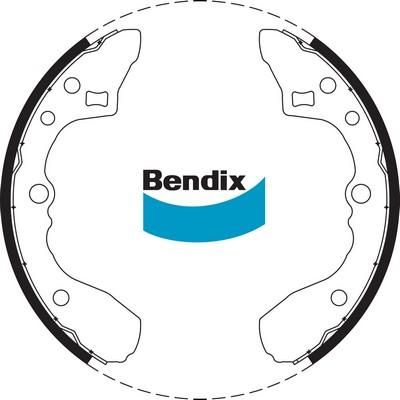 Bendix-AU BS1604 - Комплект тормозных колодок, барабанные autospares.lv