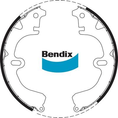 Bendix-AU BS1602 - Комплект тормозных колодок, барабанные autospares.lv