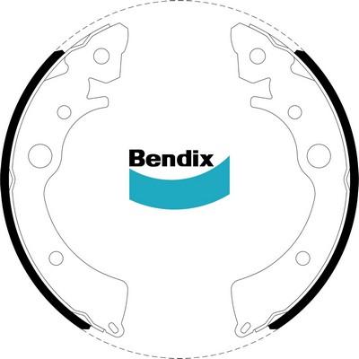 Bendix-AU BS1610 - Комплект тормозных колодок, барабанные autospares.lv