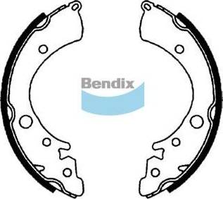 Bendix-AU BS1613 - Комплект тормозных колодок, барабанные autospares.lv