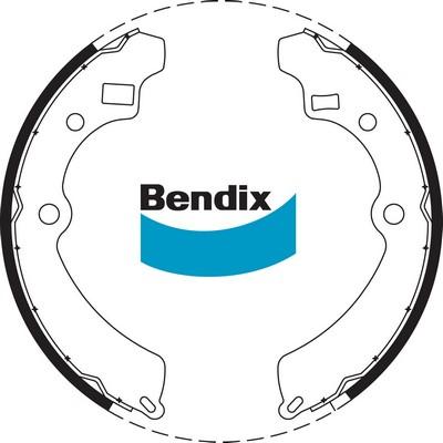 Bendix-AU BS1617 - Комплект тормозных колодок, барабанные autospares.lv