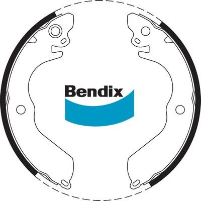 Bendix-AU BS1681 - Комплект тормозных колодок, барабанные autospares.lv