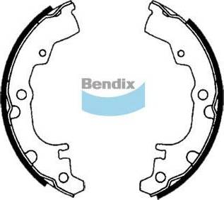 Bendix-AU BS1632 - Комплект тормозных колодок, барабанные autospares.lv