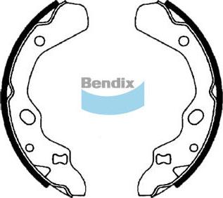 Bendix-AU BS1671 - Комплект тормозных колодок, барабанные autospares.lv