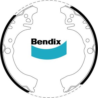 Bendix-AU BS1673 - Комплект тормозных колодок, барабанные autospares.lv